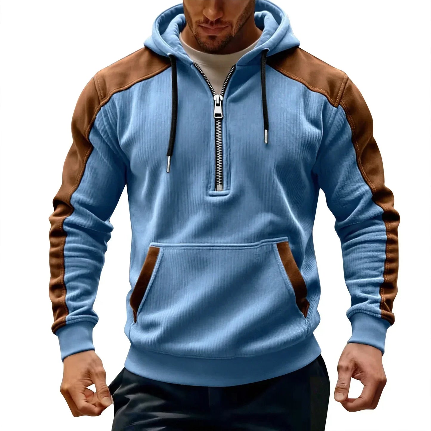 Lumeon | cHerenhoodiejack met ritssluiting, casual sweatshirt met capuchon