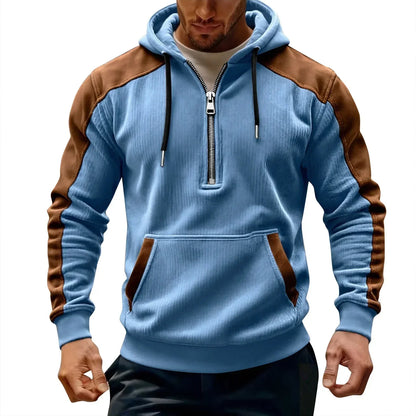 Lumeon | cHerenhoodiejack met ritssluiting, casual sweatshirt met capuchon
