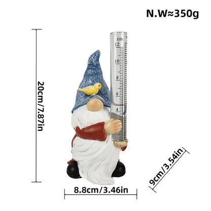 Kabouter Regenmeter | Decoratief & Praktisch | Weerbestendig | Hars