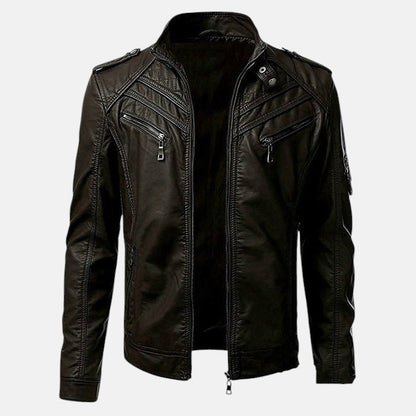 Artur | Chaqueta Cuero con Bolsillos