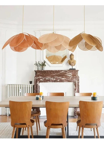 LumaFlora Petal Light – Stoffen Kunst Hanglamp met Kleurrijke Bloembladen