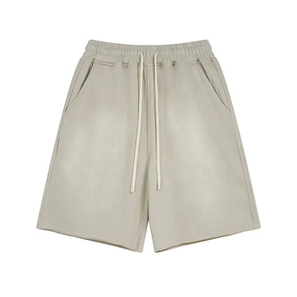 Acid Wash Cotton Shorts