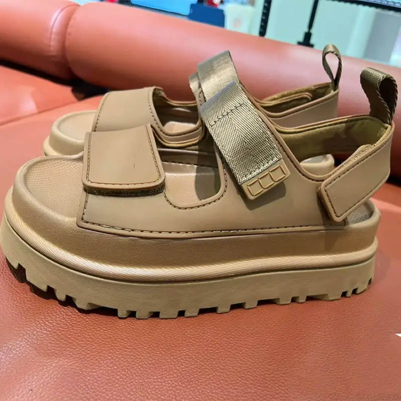 2024 Female Flat Sandals Women Ankle Boots Ladies Thick Platform High Heel Shoes Ladies Luxury Designer Slippers Women Boots