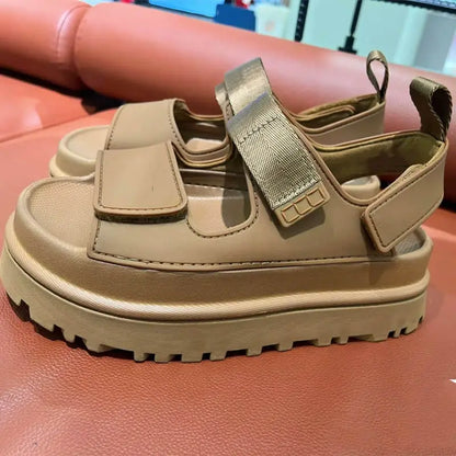 2024 Female Flat Sandals Women Ankle Boots Ladies Thick Platform High Heel Shoes Ladies Luxury Designer Slippers Women Boots