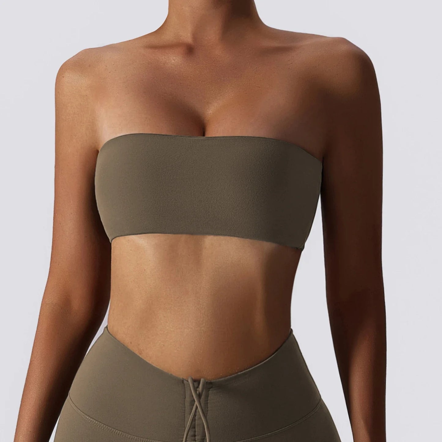 Strapless  Sports Bra Gym Top Women Quick-Drying Yoga Clothes Women Tube Top Fitness Chest Wrap Underwear Workout Bra Female