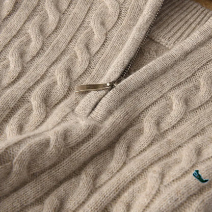 Tom Hollinger | Halbhoher Kragen Reißverschluss Strickpullover