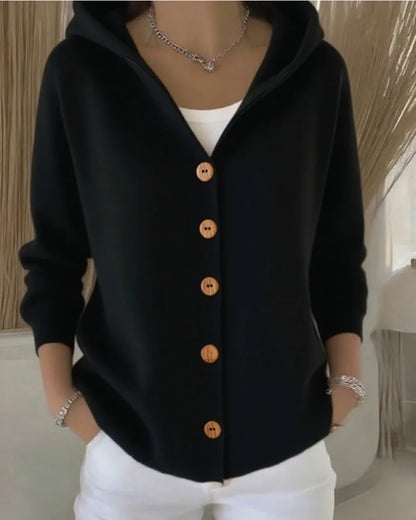 Áine Light Knit Hooded Cardigan