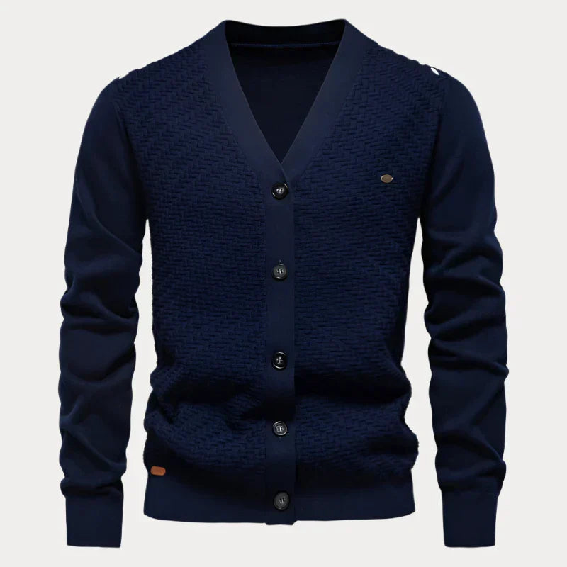 Adrien – Cardigan homme d’hiver col V