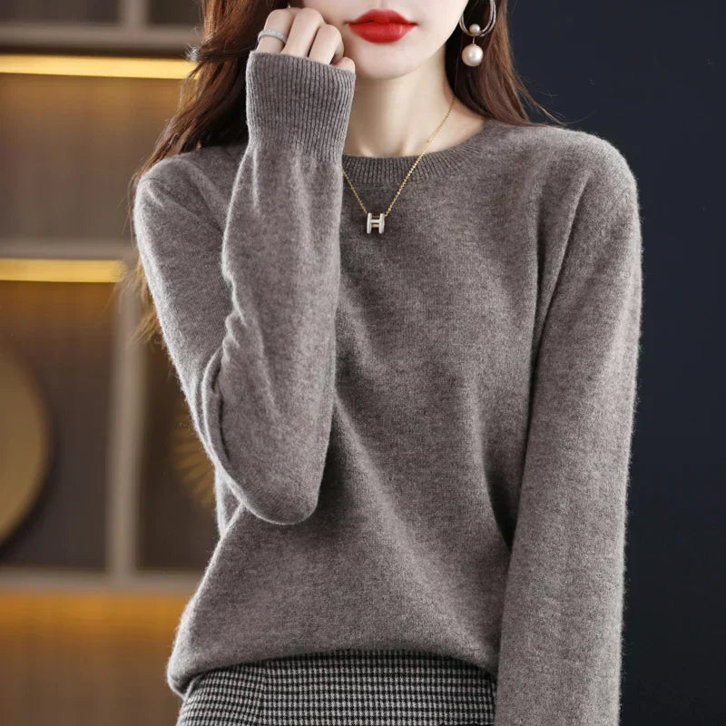Lysandra – Women’s 100% Cashmere Crew Neck Sweater