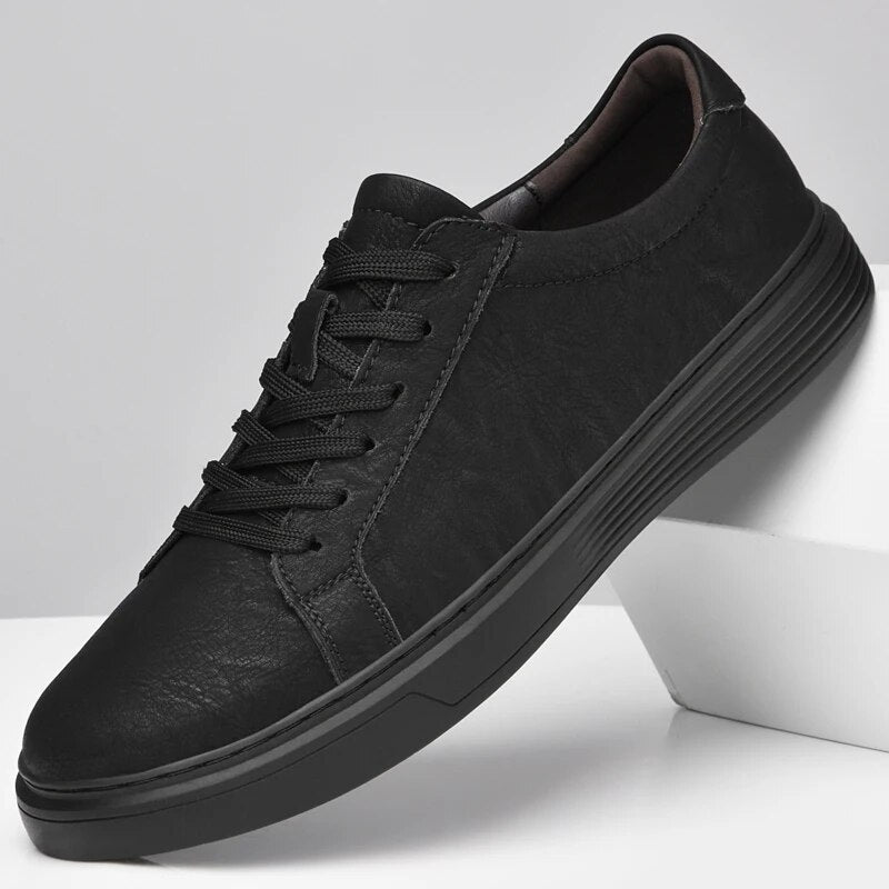 Men's Genuine Leather Sneakers Casual Dress Shoes