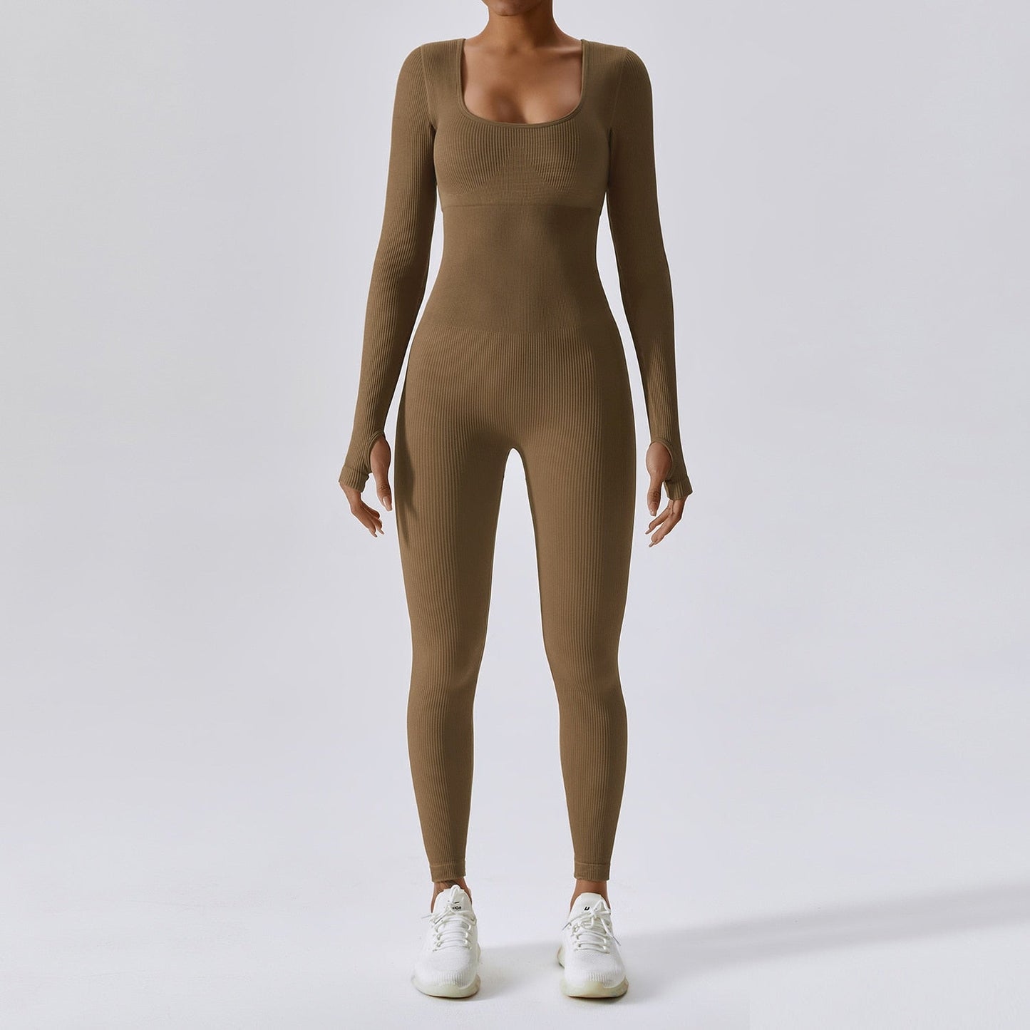 Seamless Ribbed One Piece Tummy Control Romper