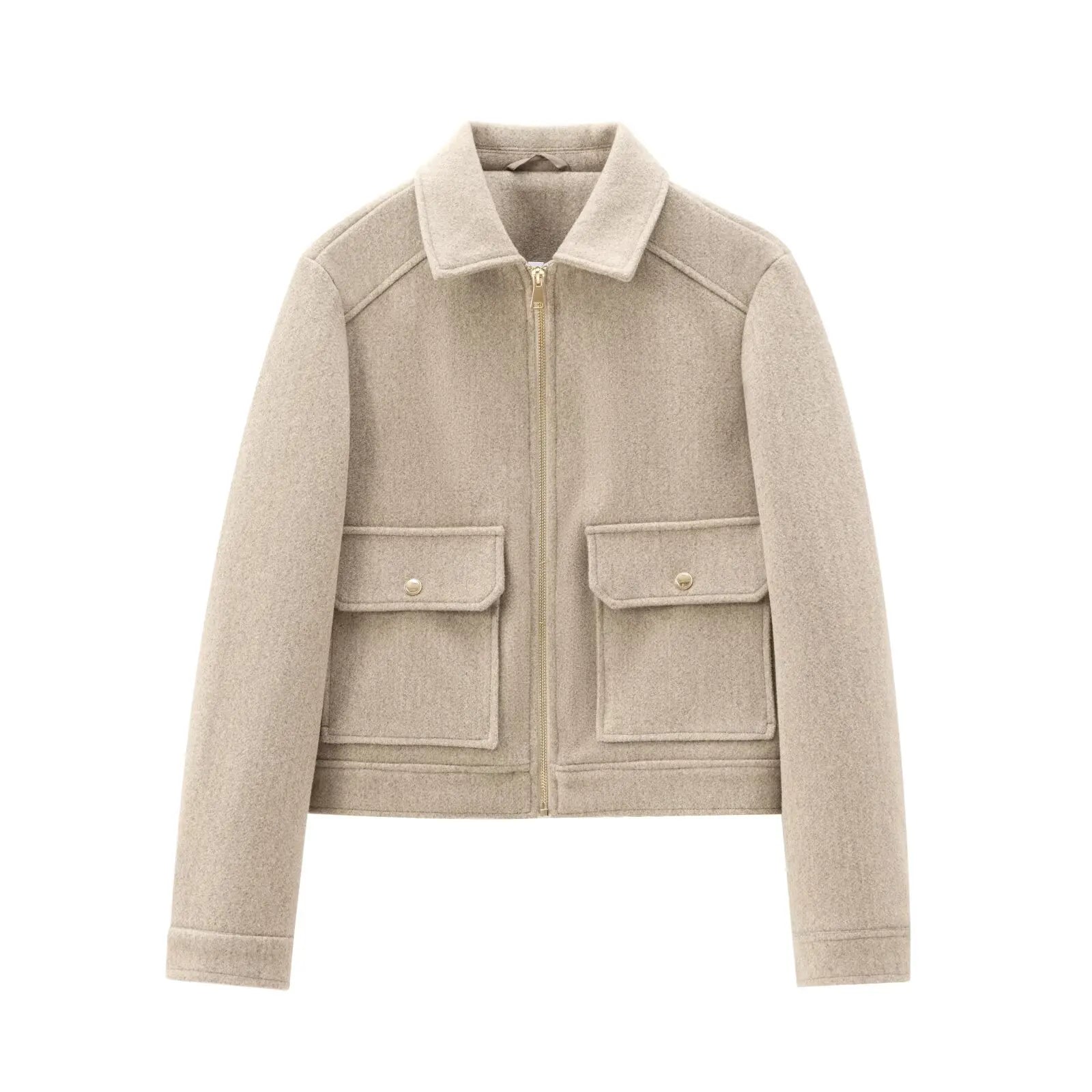 Emily | Women Zippered Wool Bomber jacket