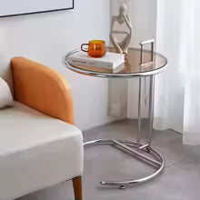 Solvane - Glazen Salontafel Met RVS Onderstel