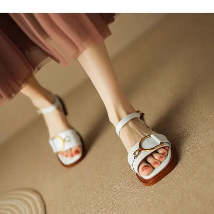Samantha – Elegant Buckle Strap Sandal