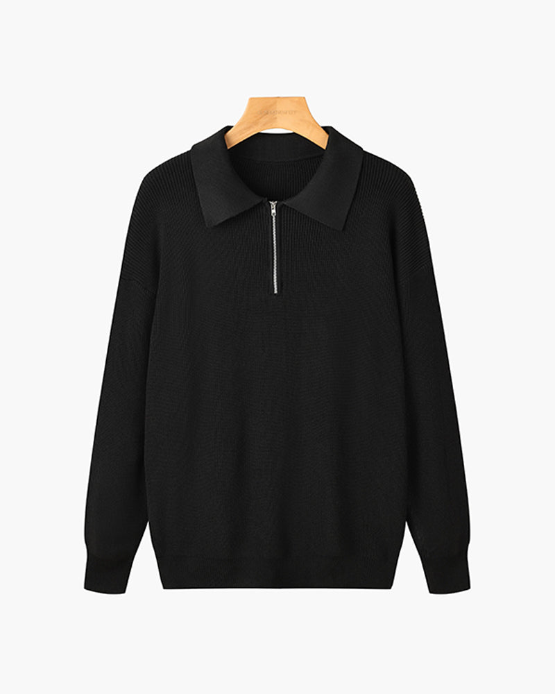 RASON Sweater med lynlås