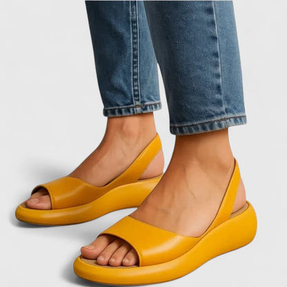 Women's Open Toe Platform Wedge Slingback Sandals