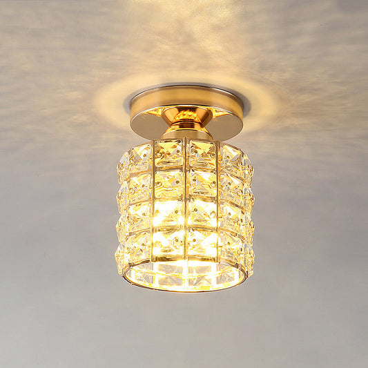 Elara | Plafondlamp – Modern Kristal Design in Goud & Glas