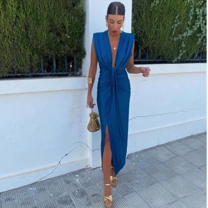 Isabelle - Party-Kleid mit tiefem V-Ausschnitt