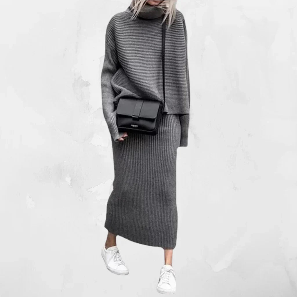 Natalie | Women Cozy Pullover i skirt set