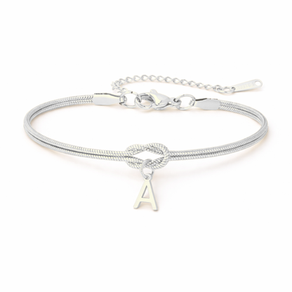 Eternal Knot Letter Bracelet