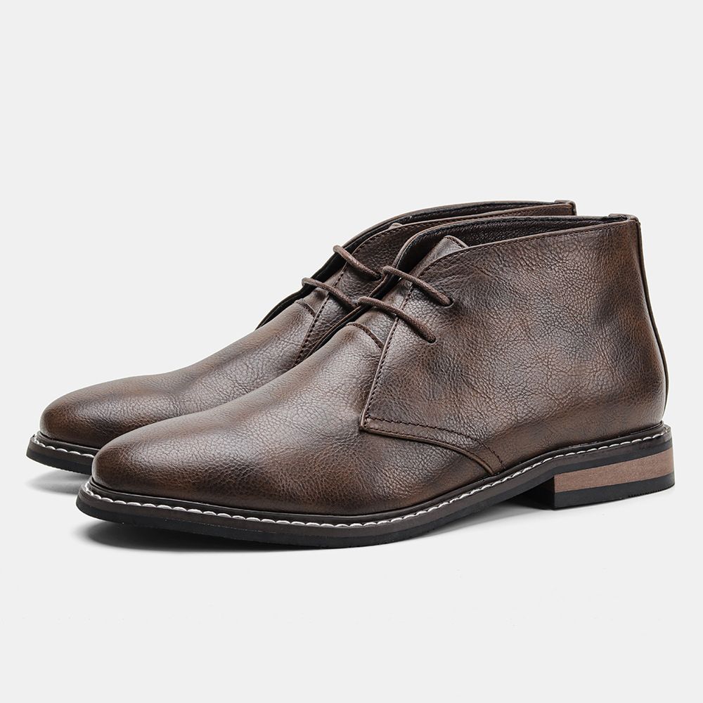 Braune Herren Lederstiefel