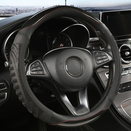 ROADGRIP – Premium steering wheel cover made of honeycomb leather, non-slip & ergonomic Vestragear