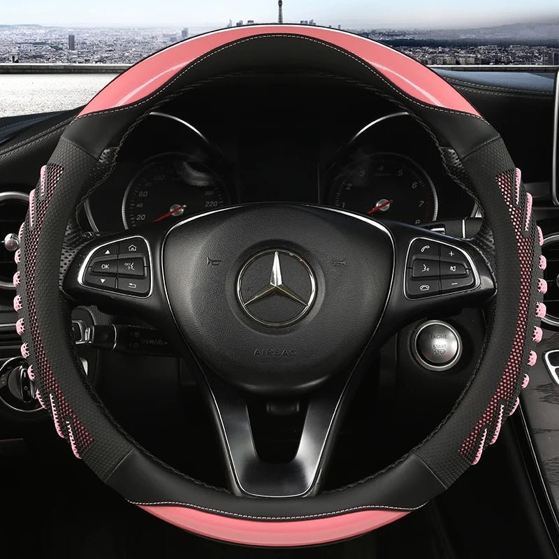ROADGRIP – Premium steering wheel cover made of honeycomb leather, non-slip & ergonomic Vestragear