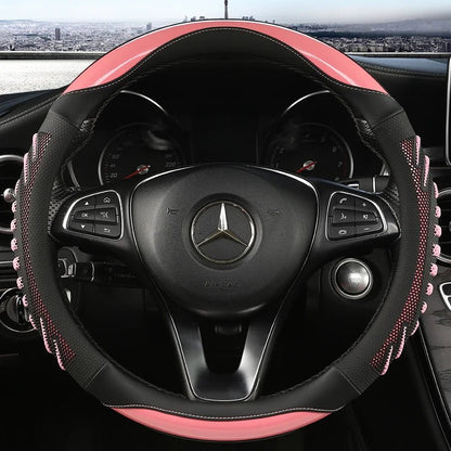 ROADGRIP – Premium steering wheel cover made of honeycomb leather, non-slip & ergonomic Vestragear