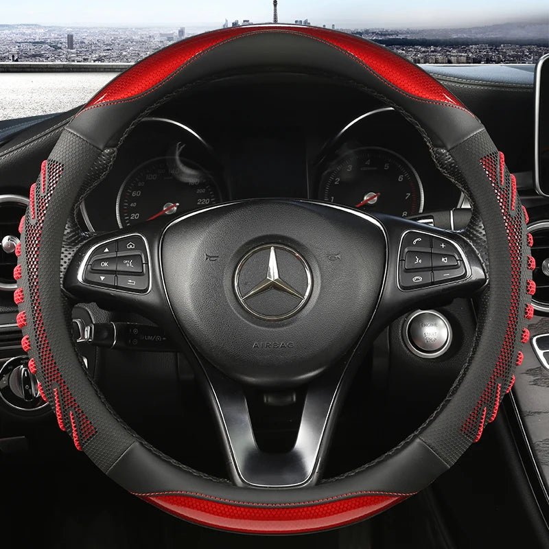 ROADGRIP – Premium steering wheel cover made of honeycomb leather, non-slip & ergonomic Vestragear
