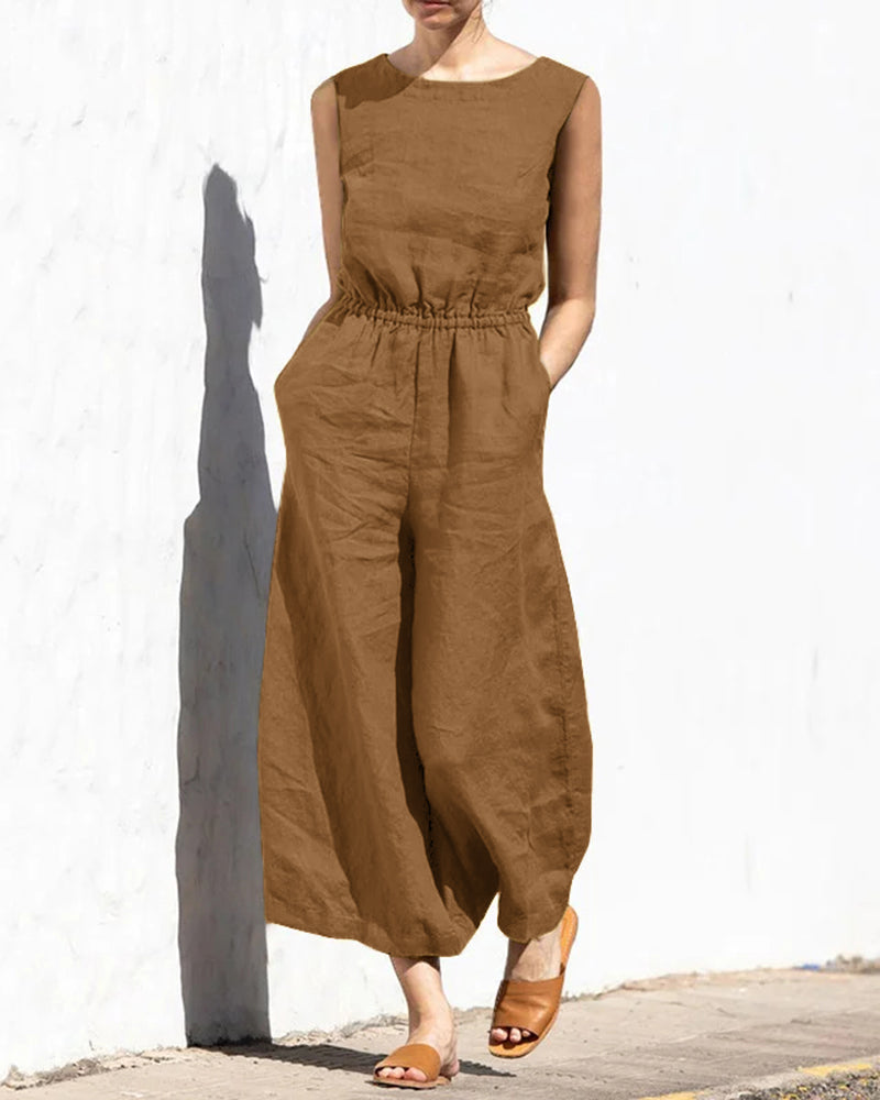 Chloé – Combinaison sans manches à jambes larges femme