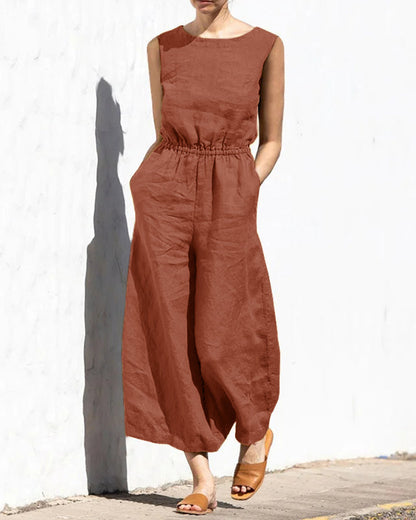 Chloé – Combinaison sans manches à jambes larges femme