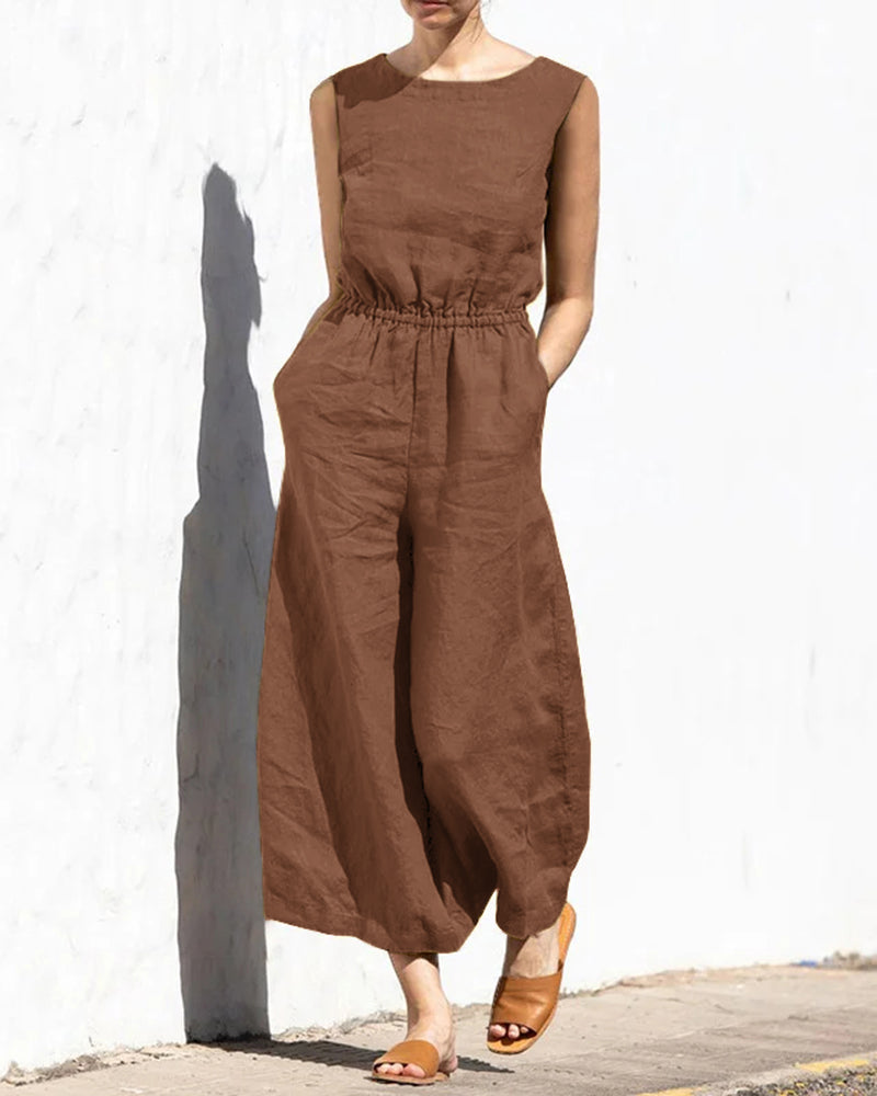 Chloé – Combinaison sans manches à jambes larges femme