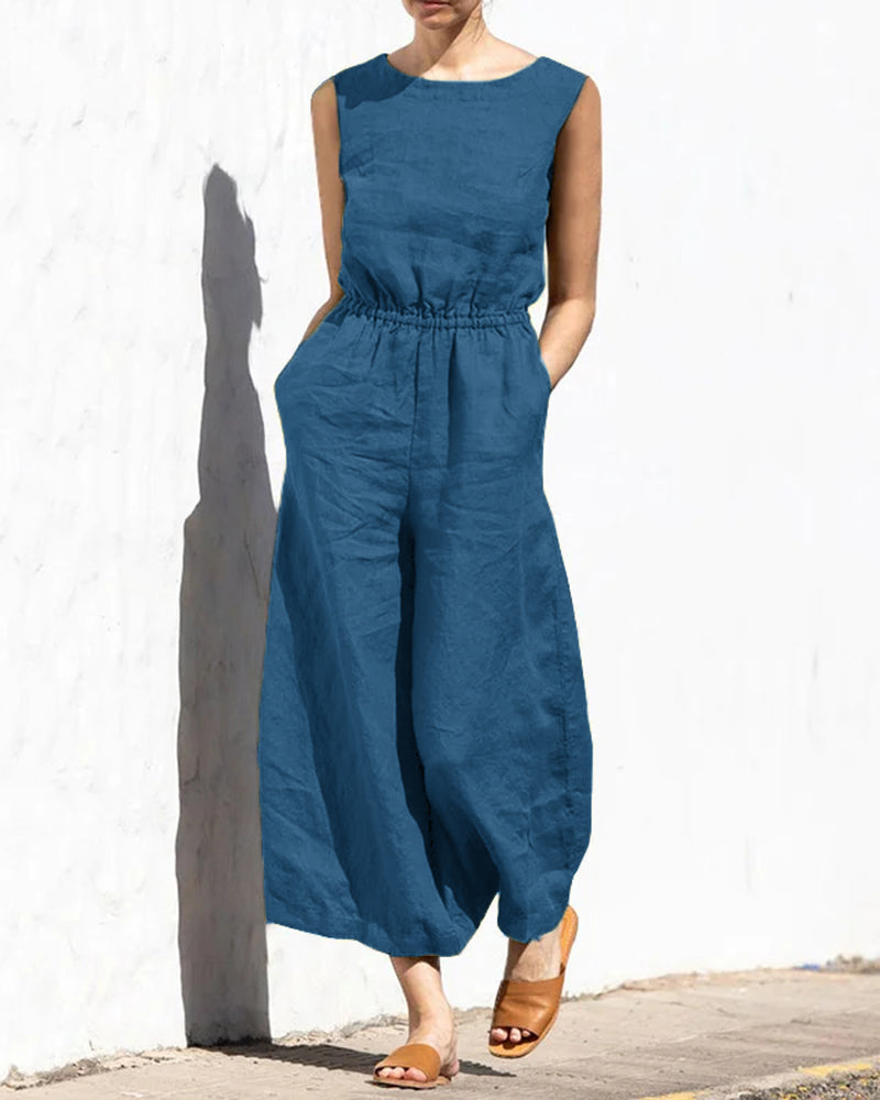 Chloé – Combinaison sans manches à jambes larges femme