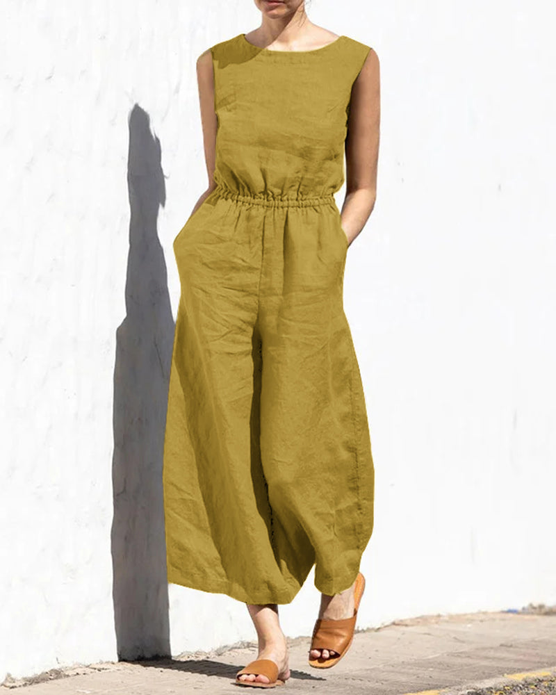 Chloé – Combinaison sans manches à jambes larges femme