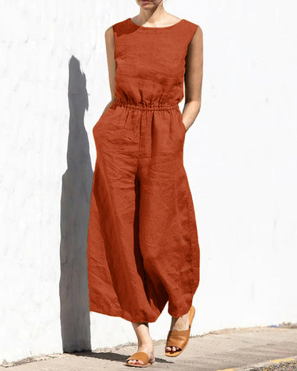 Chloé – Combinaison sans manches à jambes larges femme