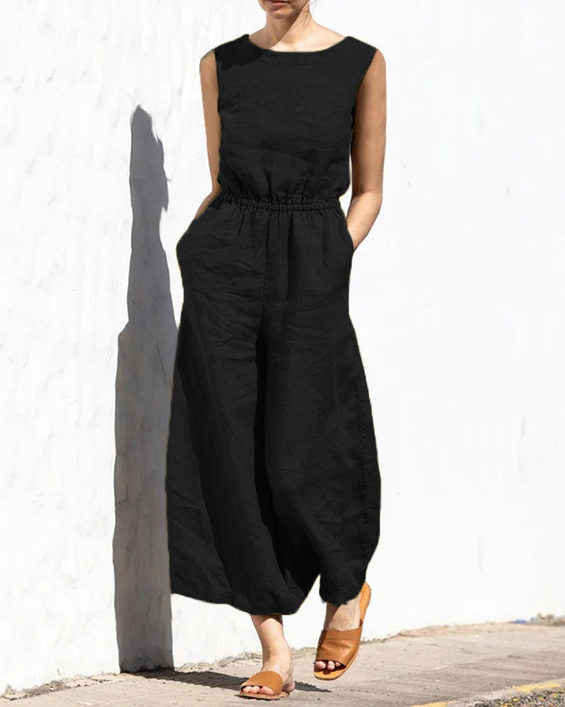 Chloé – Combinaison sans manches à jambes larges femme
