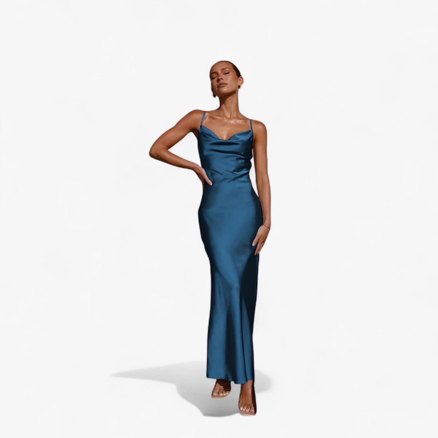 Elegant Floor-Length Silk Dress