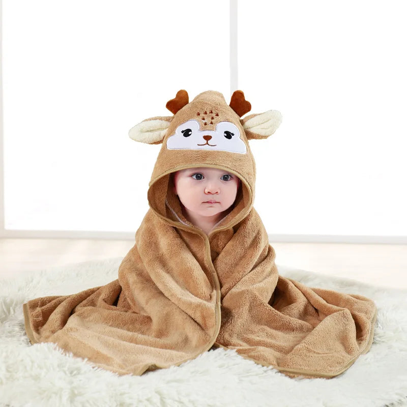 Zachte Baby Badcape™ – Met Capuchon & Schattig Design