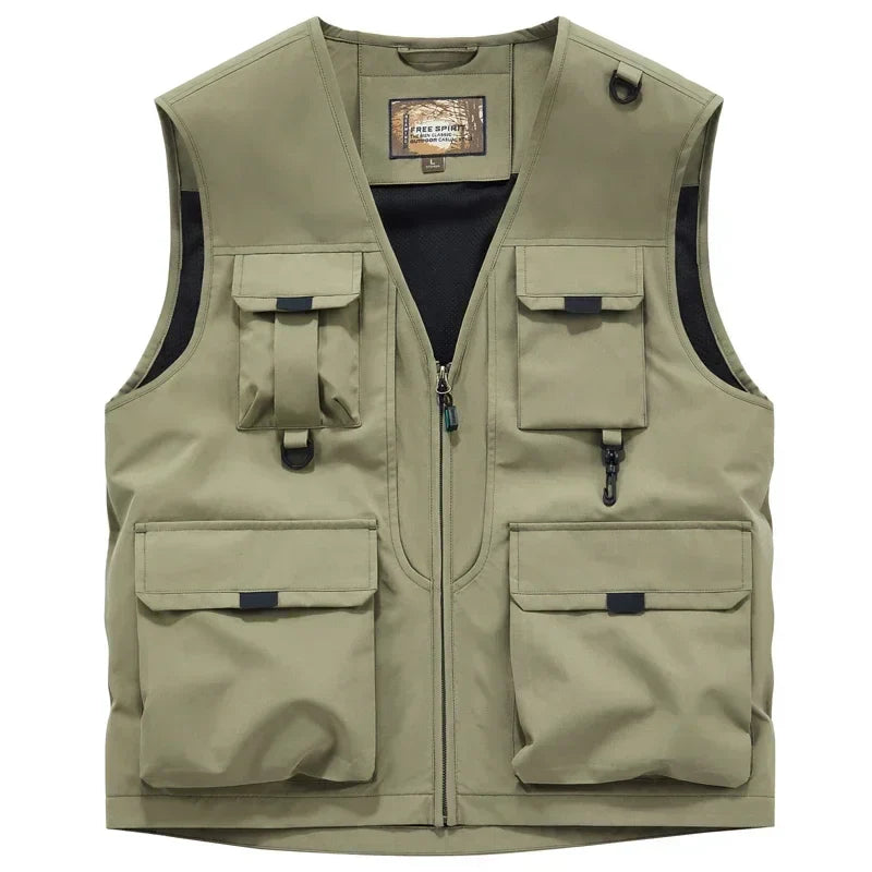 Mason | Multi Pocket Zip Front Utility Vest