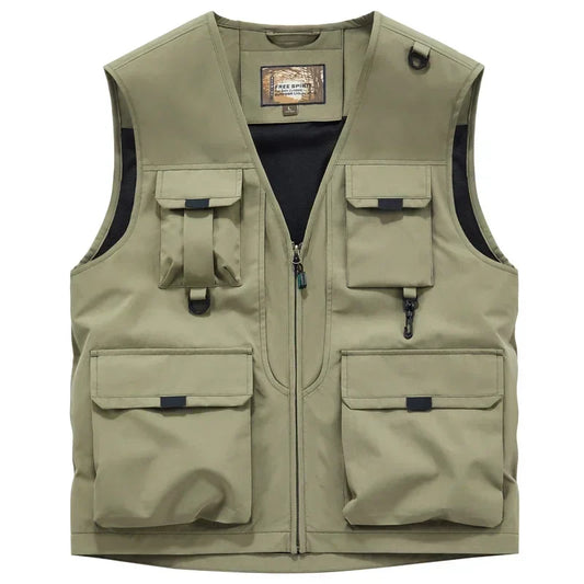 Mason | Multi Pocket Zip Front Utility Vest