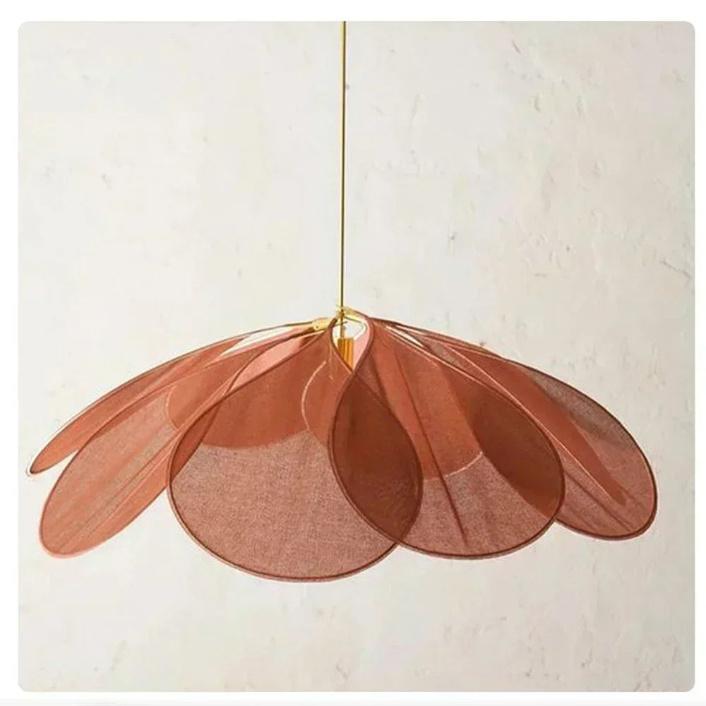 LumaFlora Petal Light – Stoffen Kunst Hanglamp met Kleurrijke Bloembladen