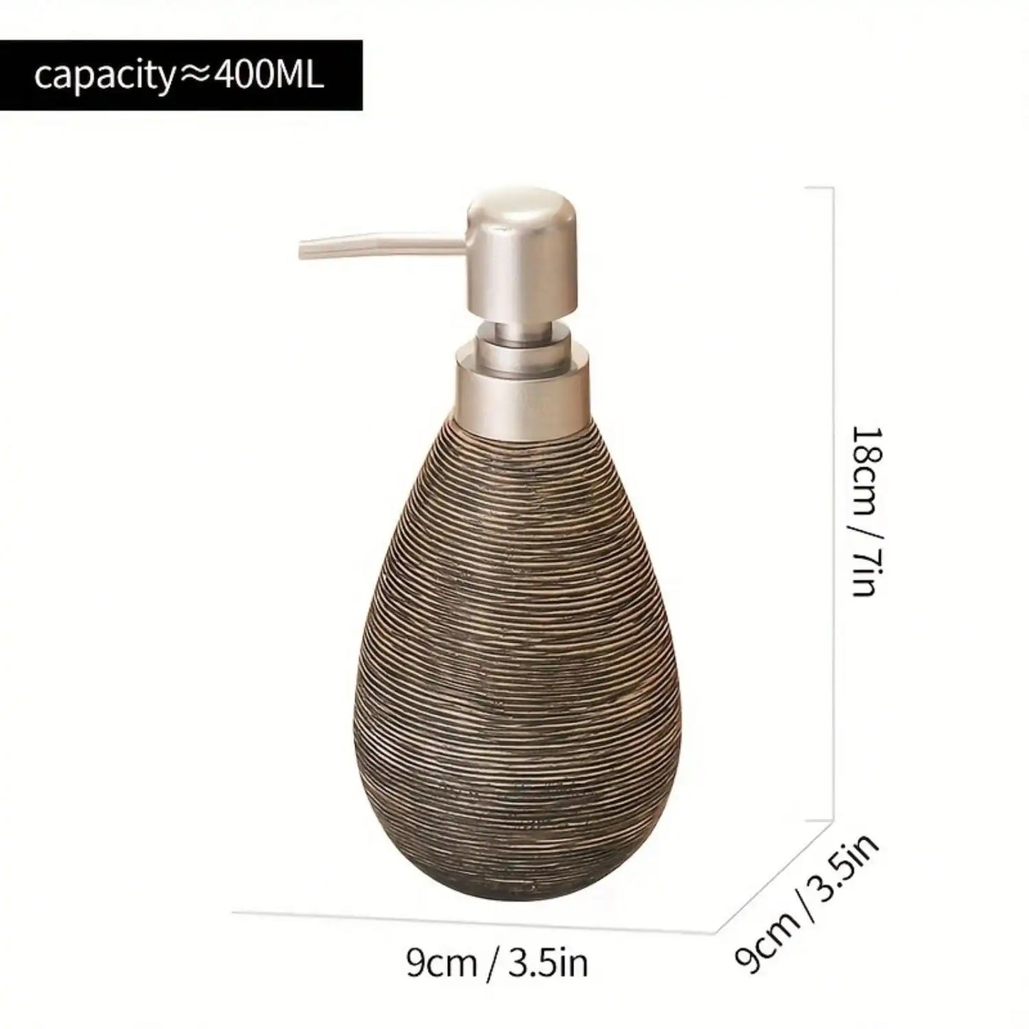 CeramicaVintage Heritage Pump Dispenser – Retro Ceramic Refillable Soap Bottle for Kitchen & Bathroom | Classic Farmhouse & Timeless Décor