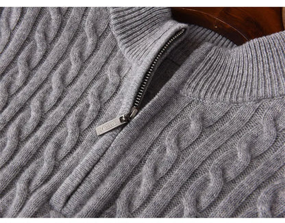 Tom Hollinger | Halbhoher Kragen Reißverschluss Strickpullover