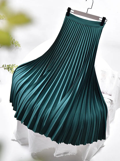 Janna| Damska Elegancka Plisowana Spódnica Midi