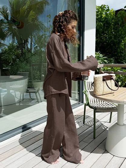 Soleya Linen Blend Two-Piece Set