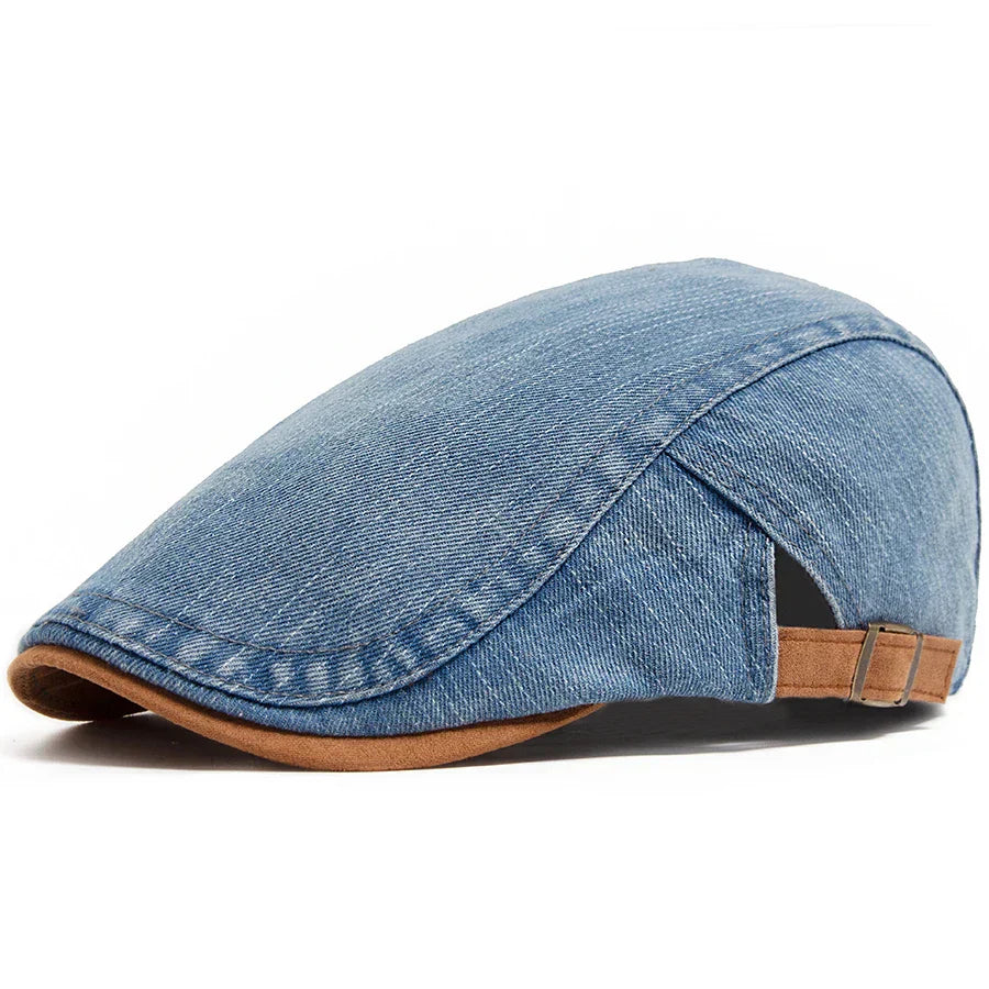 Bloom™ | Premium Denim Flat Cap – Timeless Style & Everyday Comfort.