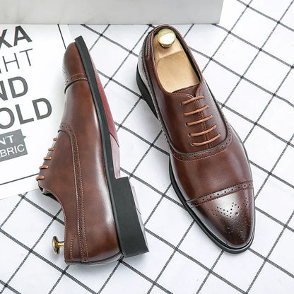 Zydan - Zapatos Oxford De Cuero Con Cordones Y Puntera Reforzada