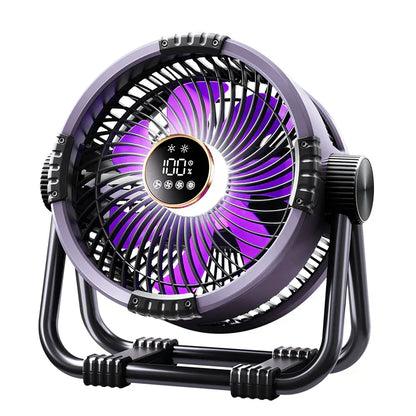 Campingventilator mit 20000mAh Akku, LED-Licht & Fernbedienung – WindMate