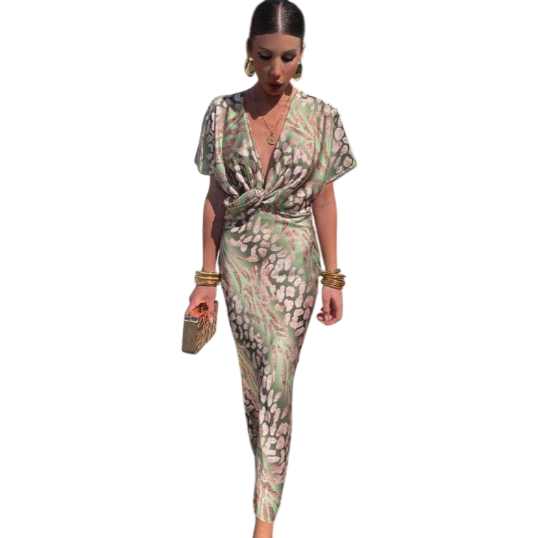 Nela | Flowy Wrap Maxi Dress