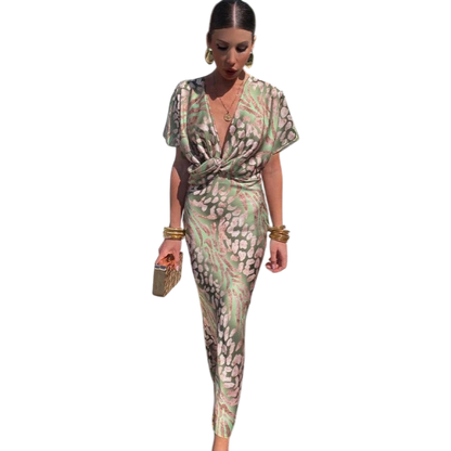 Nela | Flowy Wrap Maxi Dress